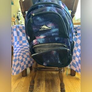 High Sierra Pinova Cosmos Midnight Blue Backpack with Cosmic Design